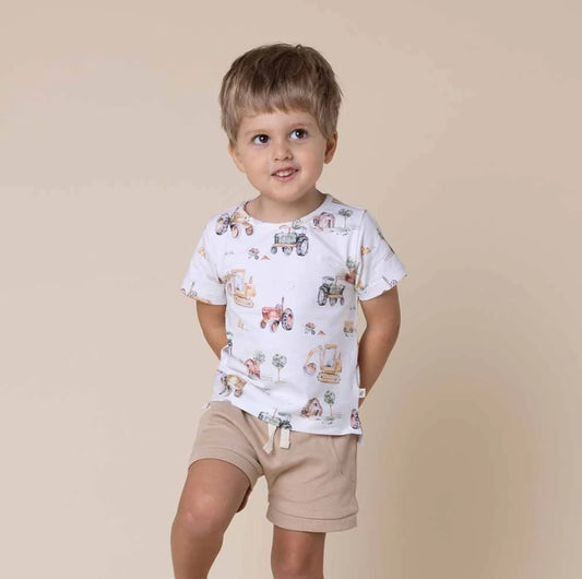Snuggle Hunny Kids Short Sleeve T-Shirt - Diggers