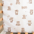 Load image into Gallery viewer, Living Textiles - 2 Pack - Cot Organic Cotton Fitted Sheets - Cuddly Bear
