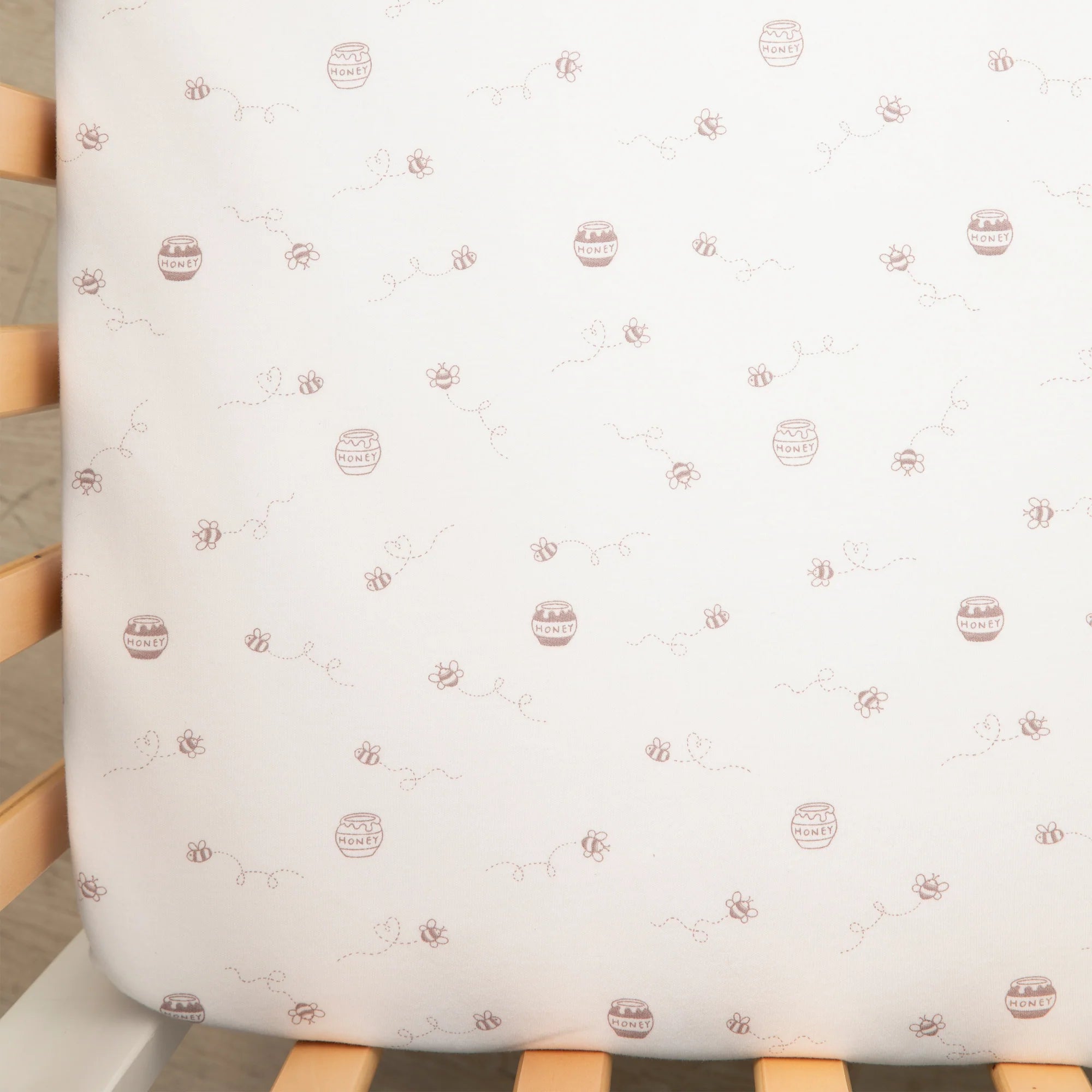 Living Textiles - 2 Pack - Cot Organic Cotton Fitted Sheets - Cuddly Bear