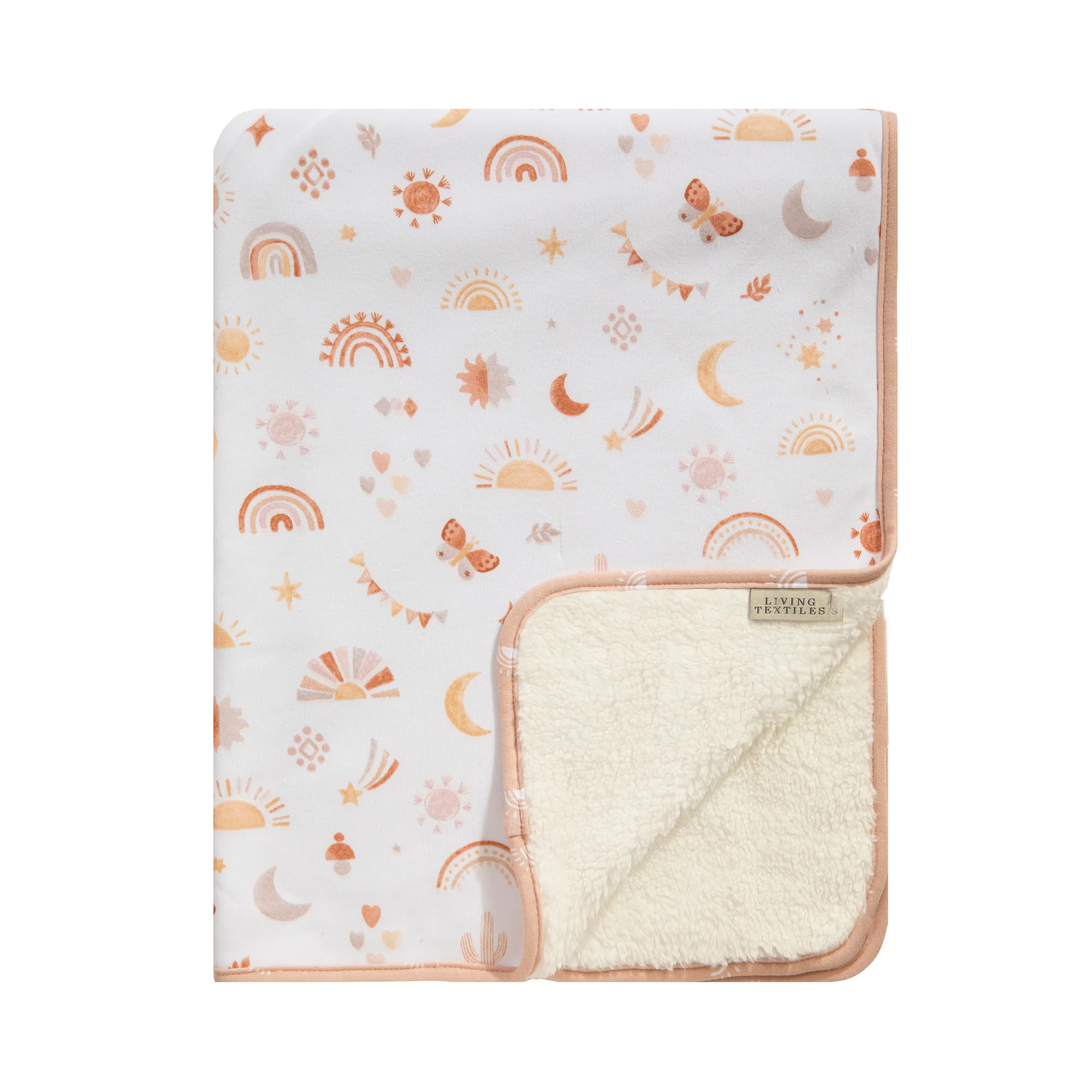 Living Textiles - Jersey Sherpa Blanket - Bohemian Bliss