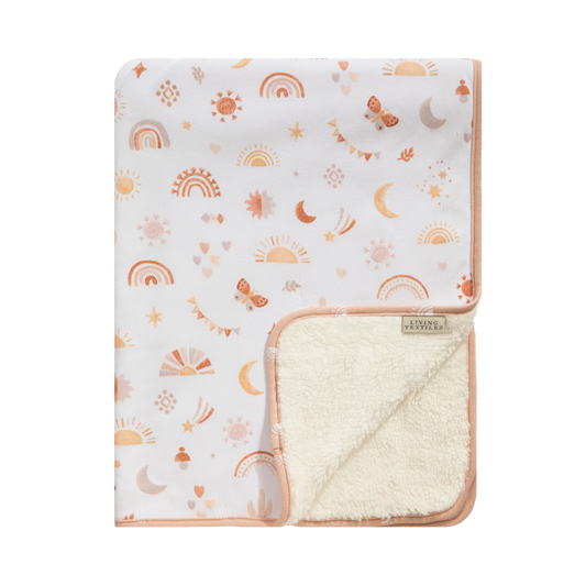 Living Textiles - Jersey Sherpa Blanket - Bohemian Bliss