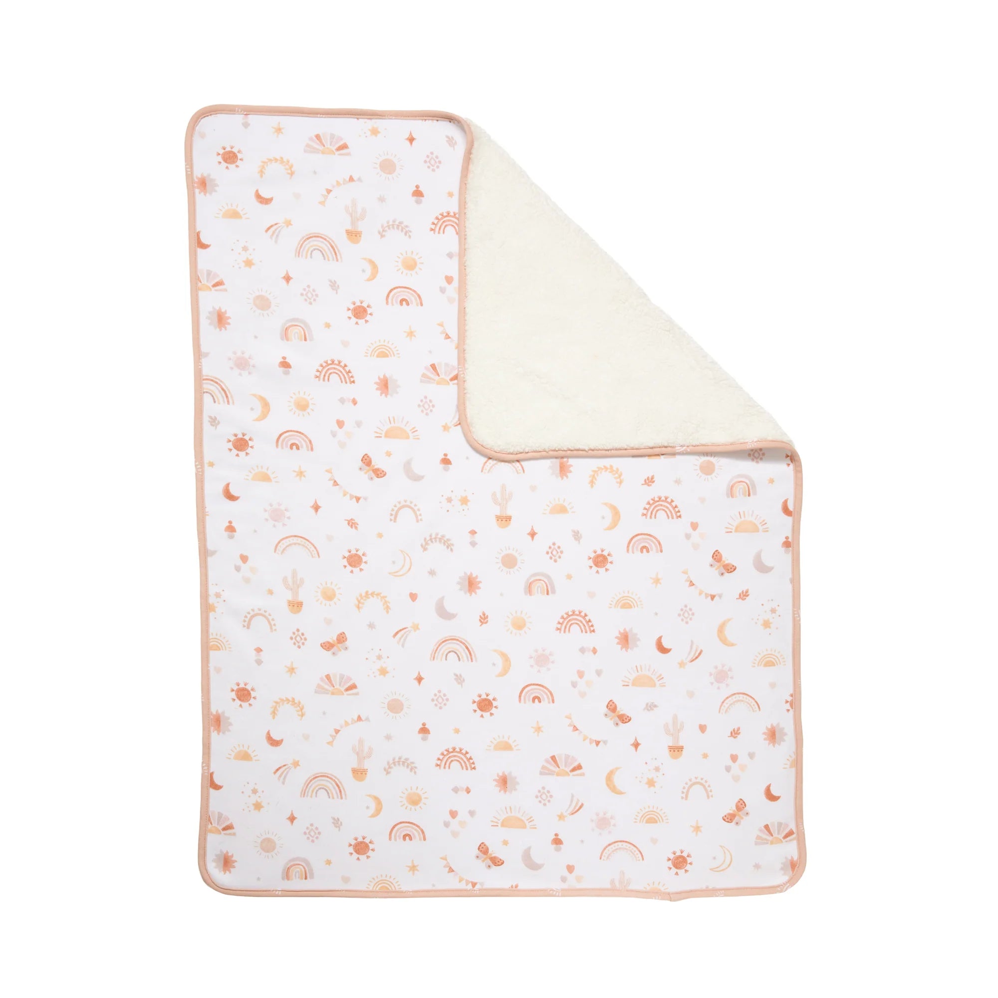 Living Textiles - Jersey Sherpa Blanket - Bohemian Bliss