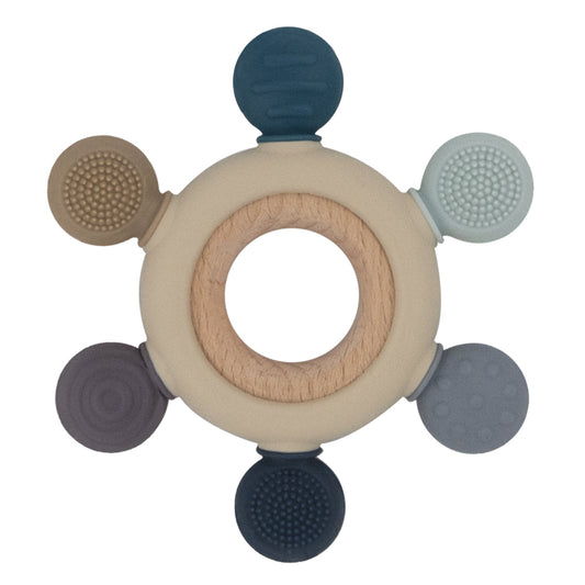 Multi Surface Teething Wheel - Steel Blue