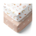 Load image into Gallery viewer, Living Textiles - 2pk Cot Organic Cotton Fitted Sheets - Bohemian Bliss

