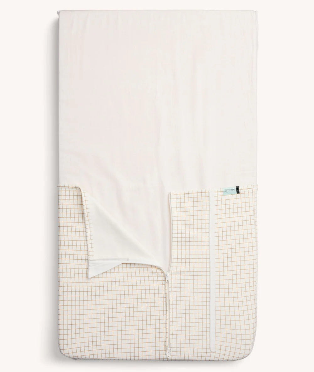 ErgoPouch - Baby Tuck Sheet Cot - 0.2 - 1.0Tog - Caramel Grid