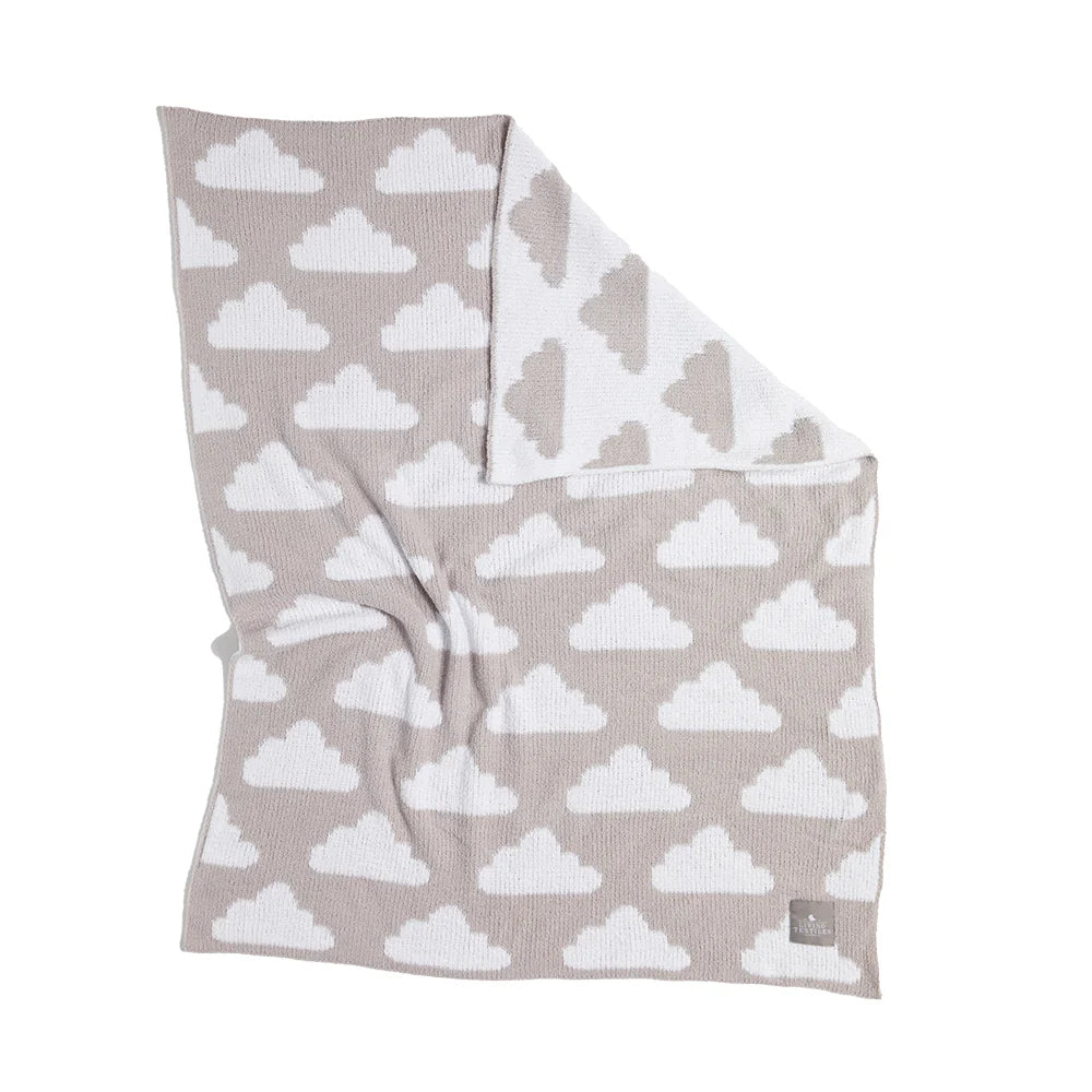 Living Textiles - Chenille Baby Blanket - Grey Clouds