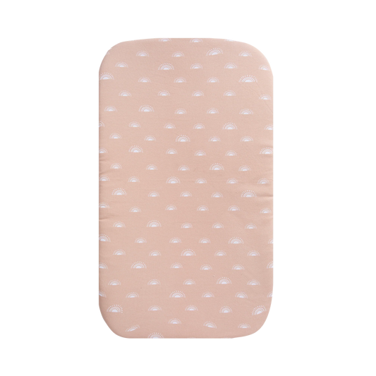 Living Textiles - Organic Bedside Fitted Sheet - Dusty Rainbow