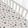 Load image into Gallery viewer, Living Textiles - 2pk Cot Fitted Sheets 100%Cotton - Forest Retreat
