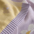 Load image into Gallery viewer, Living Textiles - Pram Knitted Blanket - Lilac Daisy Dreams
