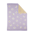 Load image into Gallery viewer, Living Textiles - Pram Knitted Blanket - Lilac Daisy Dreams
