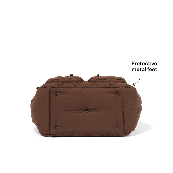 OiOi - Carry all Nappy Bag - Chocolate - Puffy Quilt