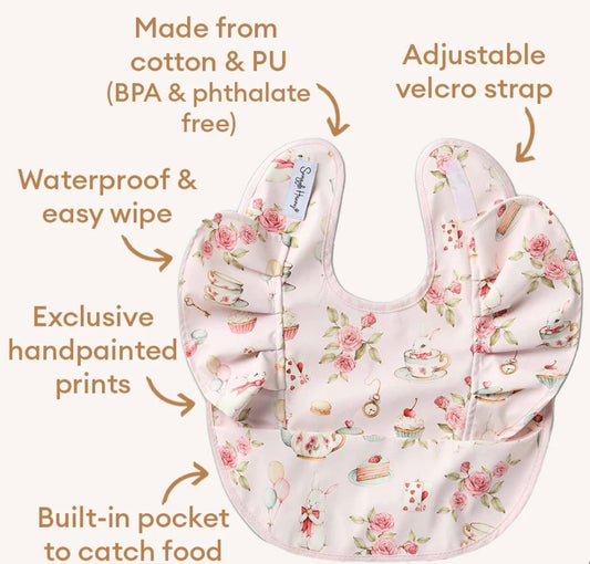 Snuggle Hunny Bib - Alice’s Tea Party Frill