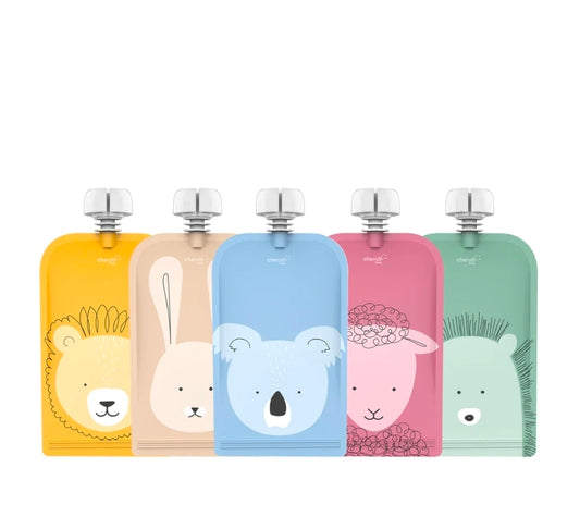 Cherub Baby- Re-usable Food Pouches 150ml/5oz - 5pk