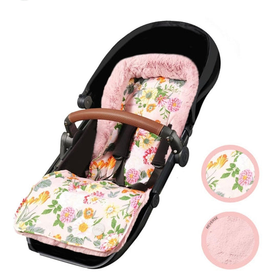 OiOi Cozy Fleece Pram Liner - Garden Party