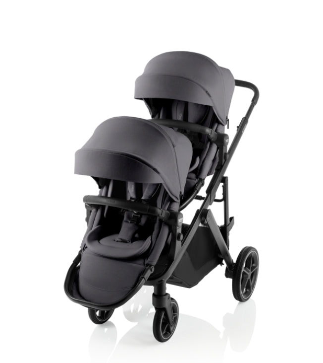 Britax - Aptana Double Stroller - Mineral Grey