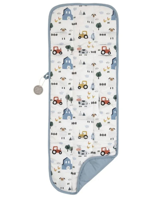 All4Ella - Reversible Pram Liner - Barnyard