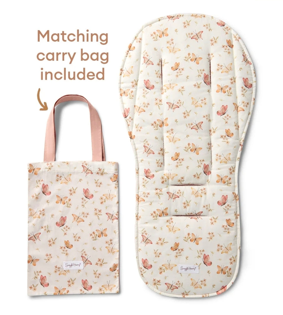 Snuggle Hunny Kids - Organic Universal Reversible Pram Liner - Butterfly