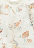 Load image into Gallery viewer, Purebaby - Bush Babies Zip Growsuit & Reversible Bib Set
