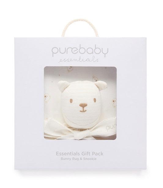 Purebaby - Essential Gift Pack (Bunny Rug & Snookie)