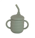 Load image into Gallery viewer, All4Ella - Silicone Sippy Cup with Straw - Olive
