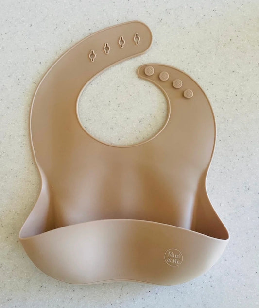 Cuddle Bug & Co - Silicone Bib - Almond