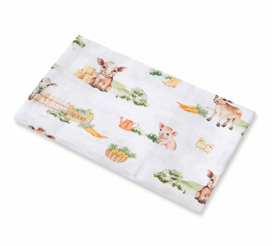 Snuggle Hunny - Organic Muslin Wrap - Farm