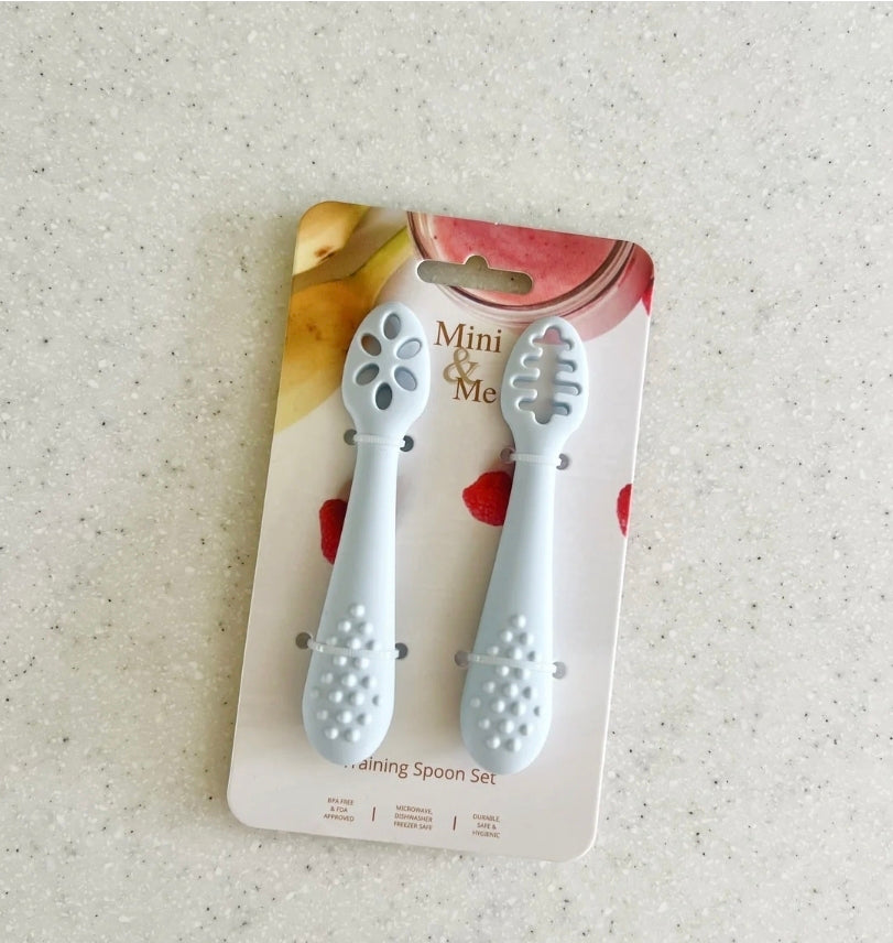 Mini & Me - Training Spoon Set - Ice Blue