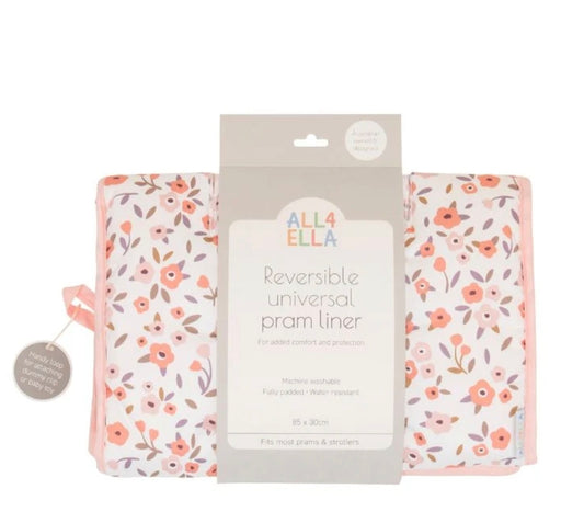 All4Ella - Reversible Pram Liner - Floral Bouquet
