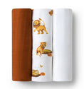 Load image into Gallery viewer, Snuggle Hunny - Large Organic Cotton Muslin Wrap 3Pk - Lion/Milk/Bronze
