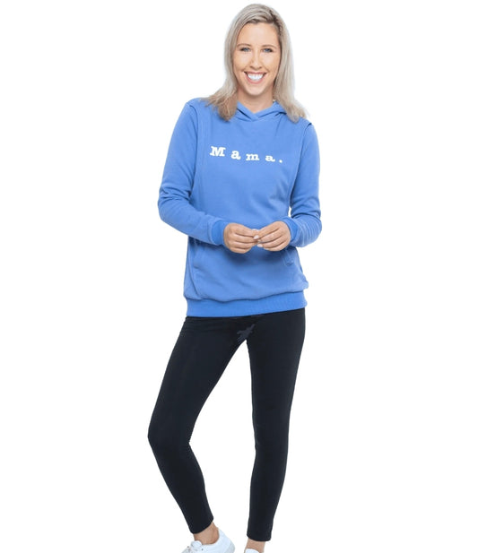 Mama Clothing - Mama Breastfeeding Hoodie - Blue