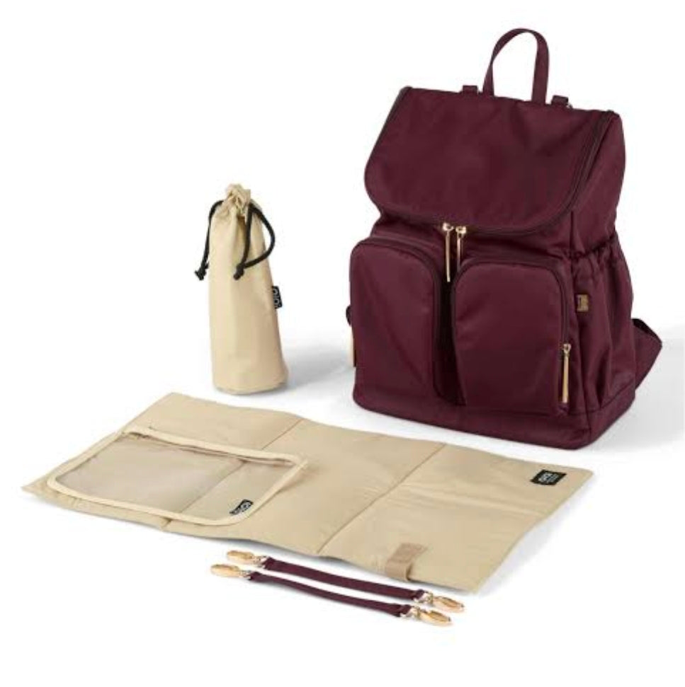 OiOi Nappy Backpack - Mulberry Nylon