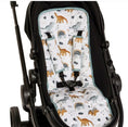 Load image into Gallery viewer, All4Ella - Reversible Pram Liner - Beige Dinosaurs
