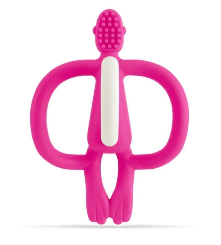 Matchstick Monkey Teething Toy and Gel Applicator - Pink