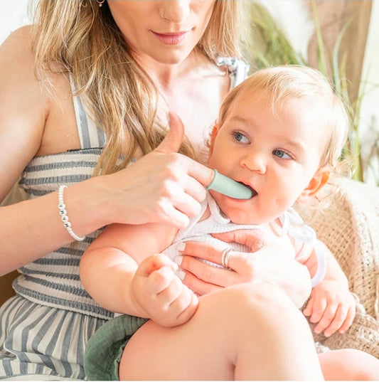Cherub Baby - Finger Toothbrush - Sage