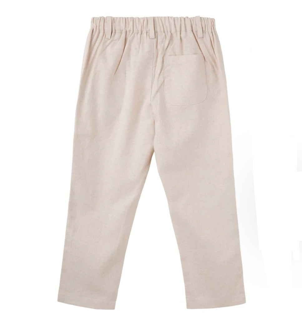Designer Kidz - Finley Linen Pants - Sand