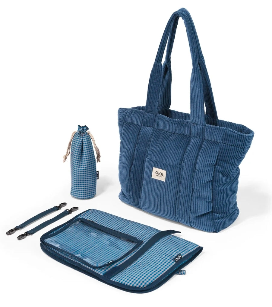 Oioi - Everyday Tote Bag - Corduroy Ocean Blue