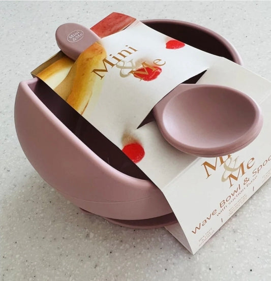 Mini & Me - Bowl & Spoon - Cherry