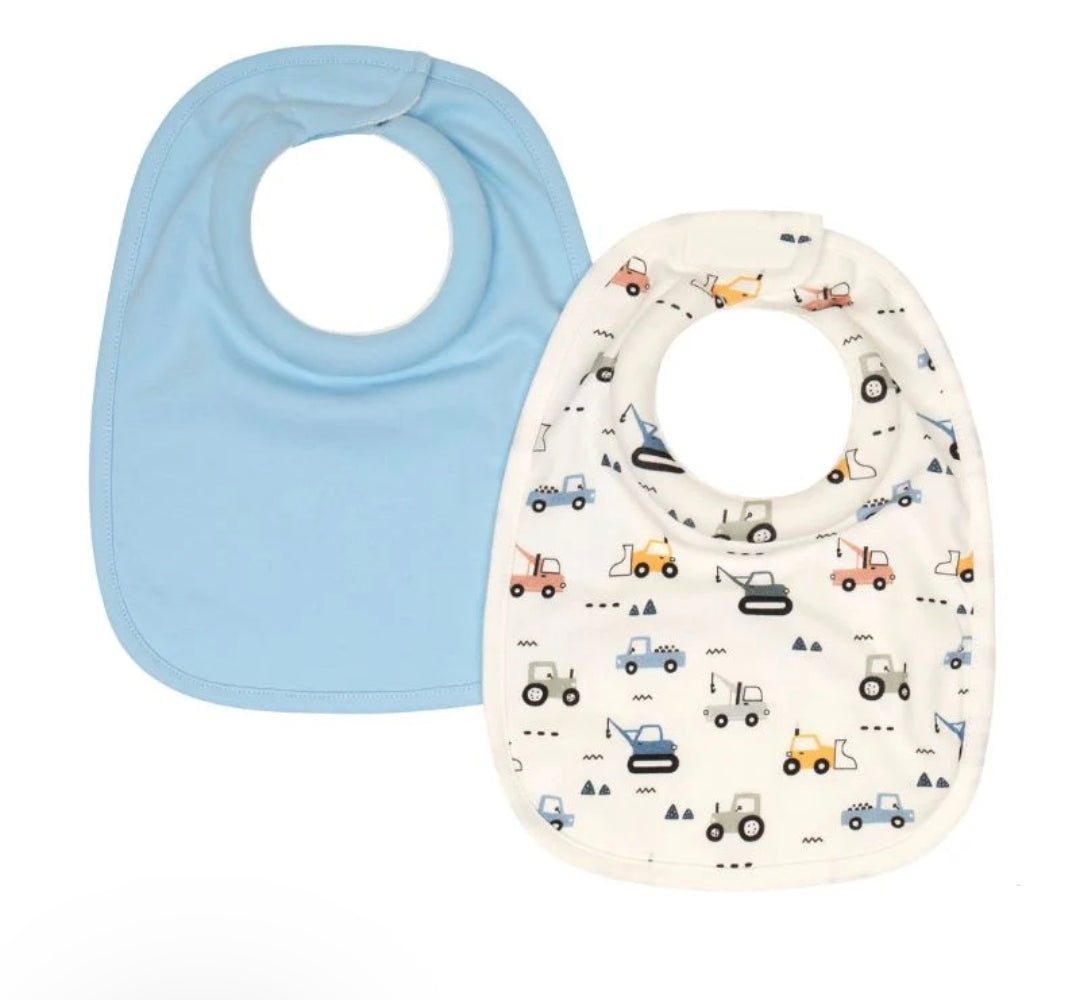 All4Ella - Roll Neck Bib 2pk - Diggers