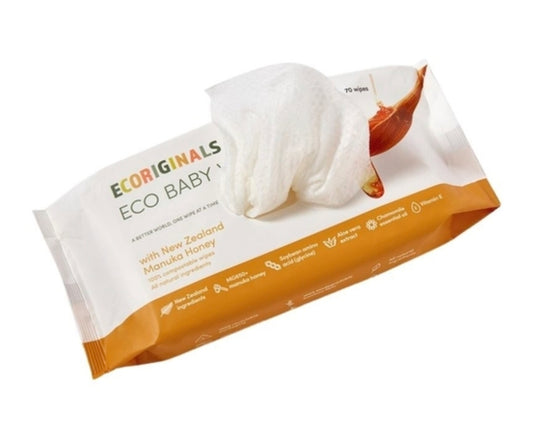 ECORGINALS - Plant Based Eco-Luxury Wipes 70 Pack New Zealand Manuka Honey