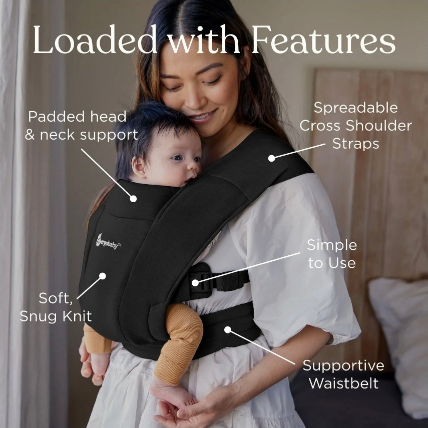 Ergobaby - Embrace Carrier - Pure Black Knit