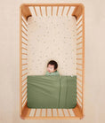 Load image into Gallery viewer, Ergopouch - Baby Tuck Sheet Cot - 0.2Tog - 1.0 Tog - Moss
