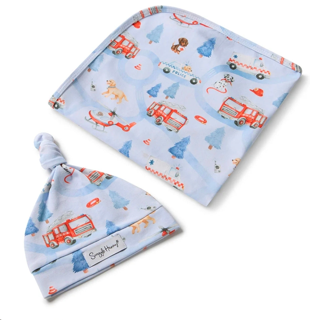 Snuggle Hunny Kids - Organic Jersey Wrap Set - To The Rescue
