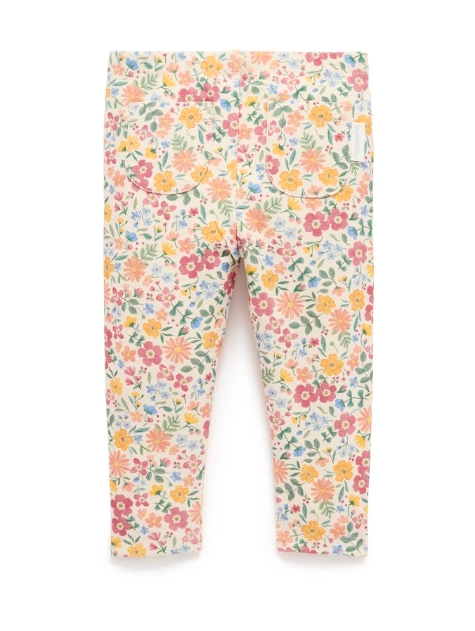 Purebaby - Thick Leggings with Pockets - Wild Flower Print