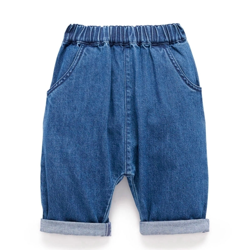 Purebaby - Chambray Pants - Mid Denim
