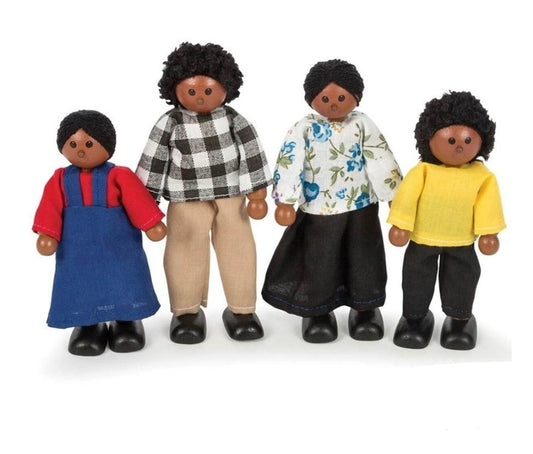 Tidlo - Multicultural Dolls - Black Family - 4pcs