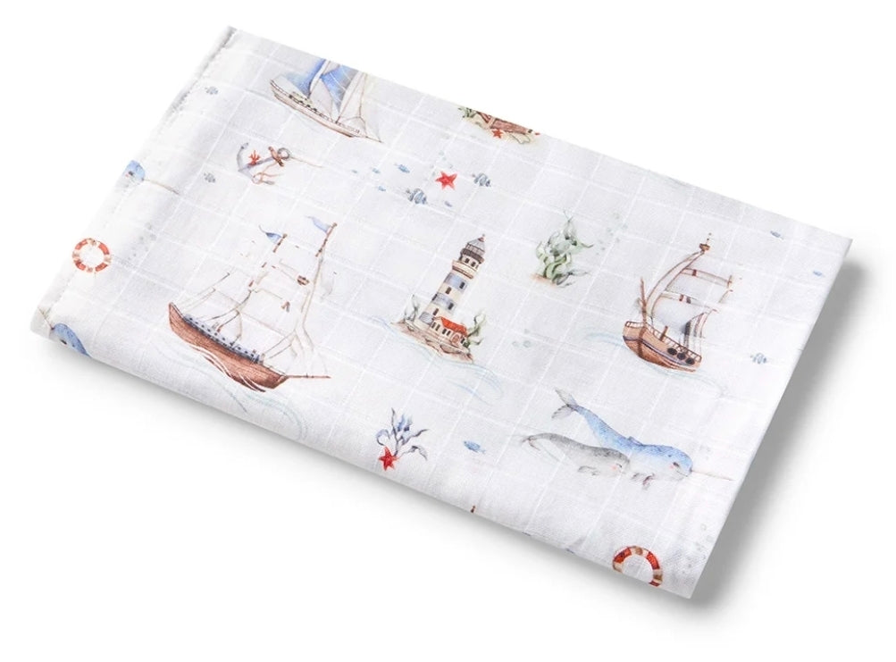 Snuggle Hunny - Organic Muslin Wrap- Set Sail