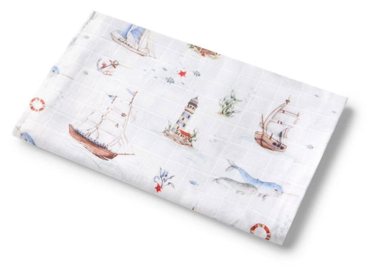 Snuggle Hunny - Organic Muslin Wrap- Set Sail
