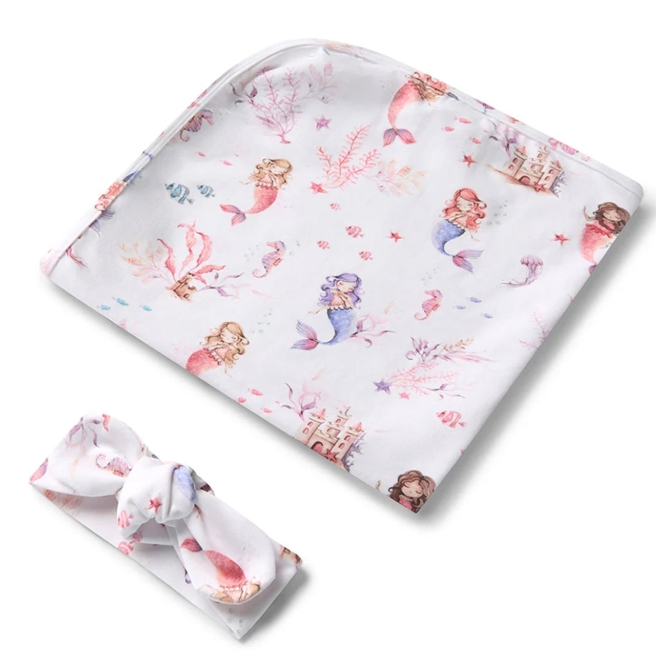 Snuggle Hunny Kids - Organic Jersey Wrap Set - Mermaid