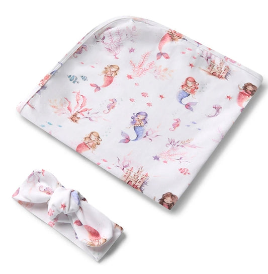 Snuggle Hunny Kids - Organic Jersey Wrap Set - Mermaid