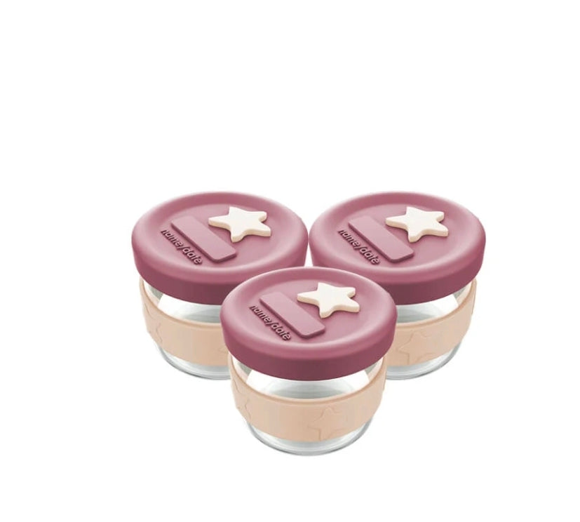 Cherub Baby Silicone & Glass Storage 120ml 3Pk